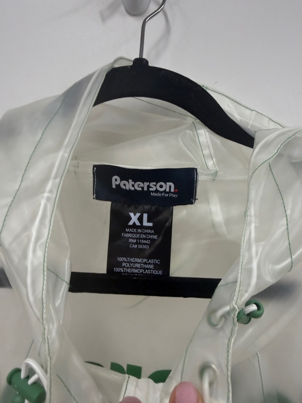 Paterson Transparent Anorak Jacket Windbreaker Pullover Men’s Size XL - Picture 4 of 5